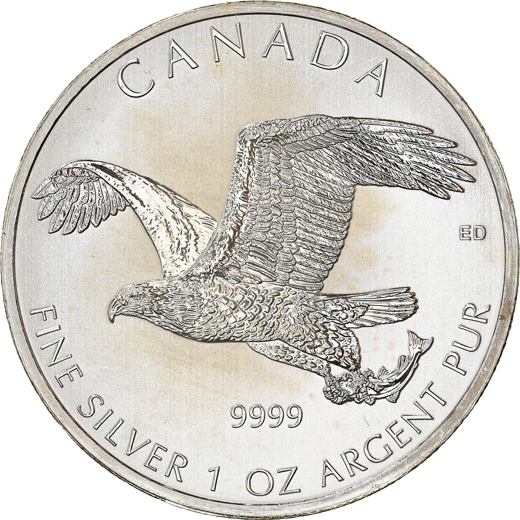 Münze, Kanada, Bald Eagle, 5 Dollars, 2014, 1 Oz, UNZ+, Silber