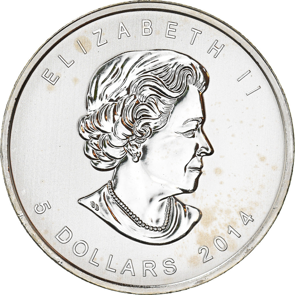 Münze, Kanada, Bald Eagle, 5 Dollars, 2014, 1 Oz, UNZ+, Silber