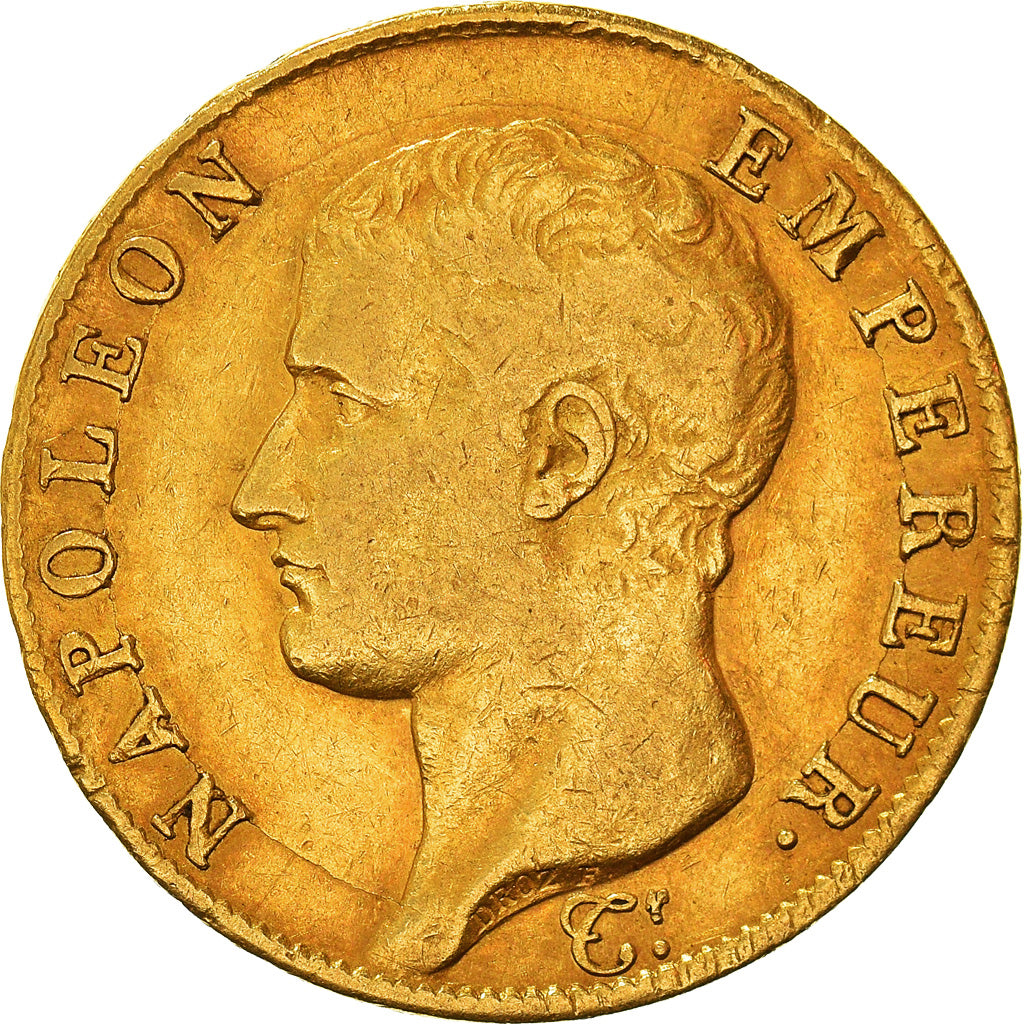 Moeda, França, Napoléon I, 40 Francs, 1806, Paris, VF(30-35), Dourado