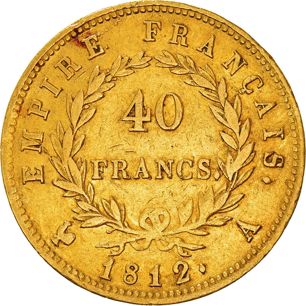Monnaie, France, Napoléon I, 40 Francs, 1812, Paris, TB+, Or, Gadoury:1084