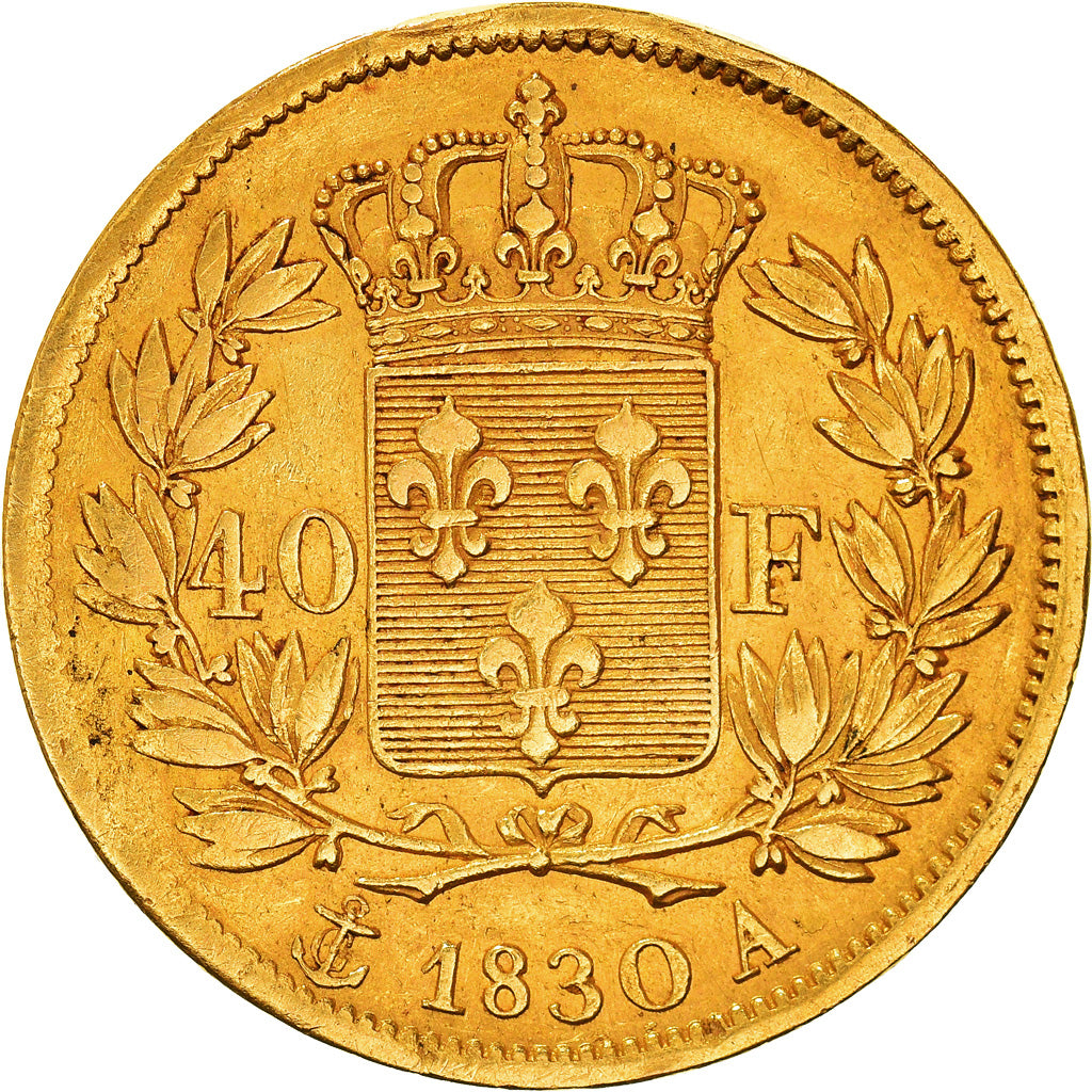 Münze, Frankreich, Charles X, 40 Francs, 1830, Paris, S+, Gold, KM:721.1
