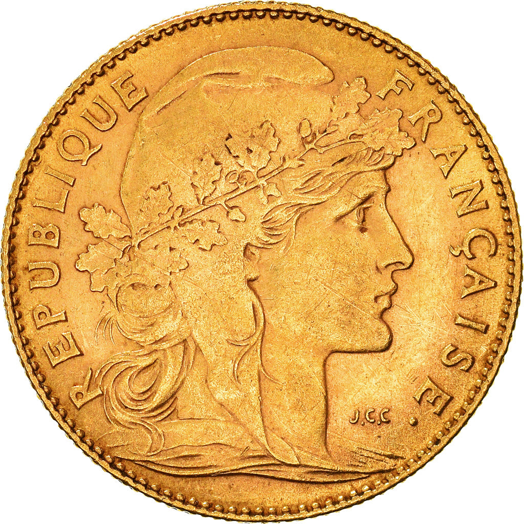 Coin, France, Marianne, 10 Francs, 1900, Paris, EF(40-45), Gold, KM:846