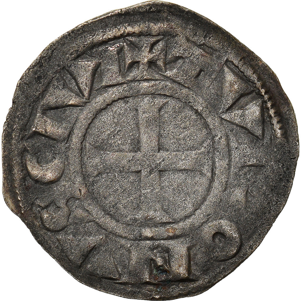 Moneta, Francja, Touraine, Denier, 1150-1200, Saint-Martin de Tours, EF(40-45)