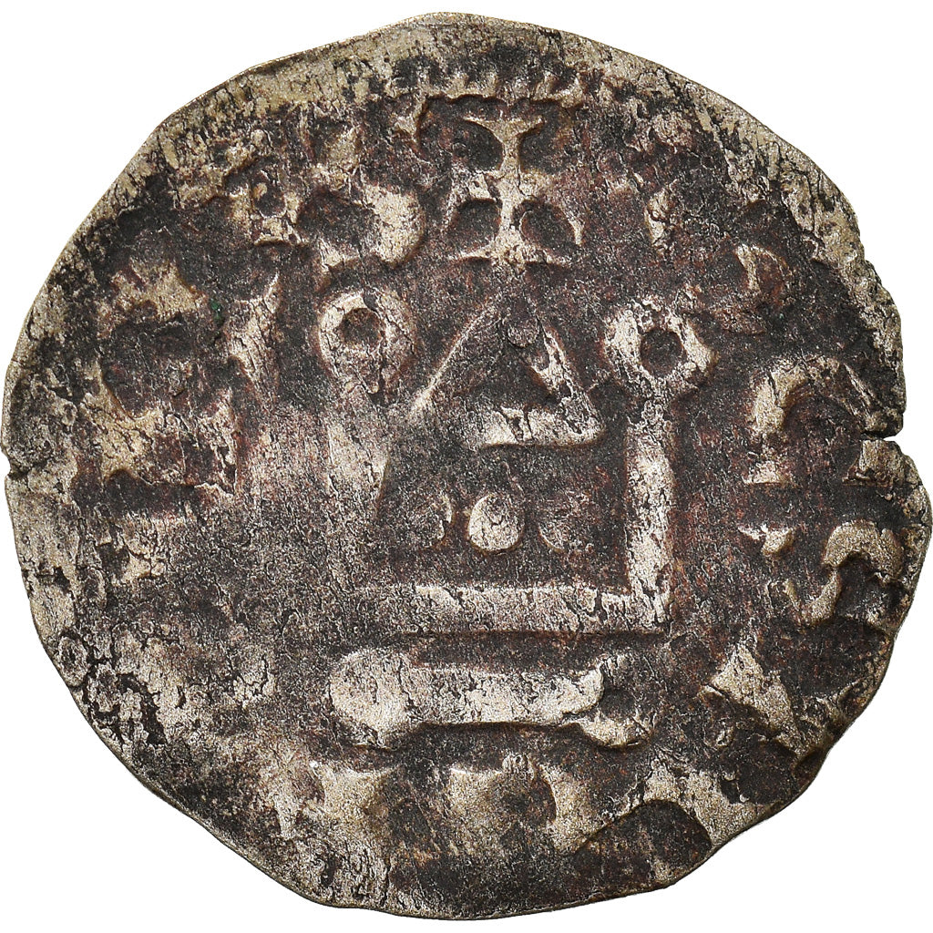 Moeda, França, Touraine, Denier, 1150-1200, Saint-Martin de Tours, VF(30-35)