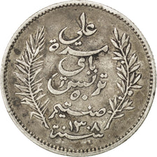 Tunisia, Ali Bey, 50 Centimes, 1891, Paris, BB, Argento, KM:223, Lecompte:136