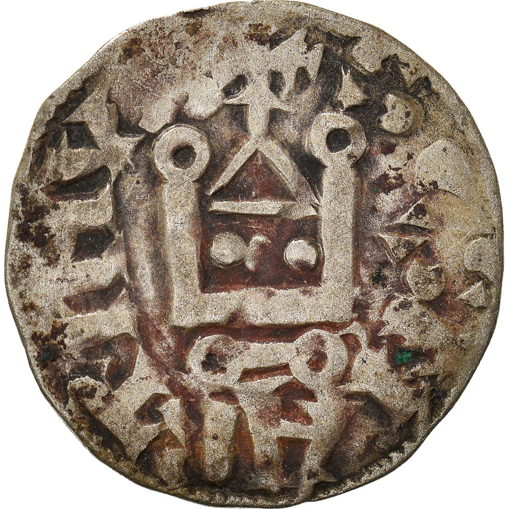 Moeda, França, Touraine, Denier, 1150-1200, Saint-Martin de Tours, VF(30-35)