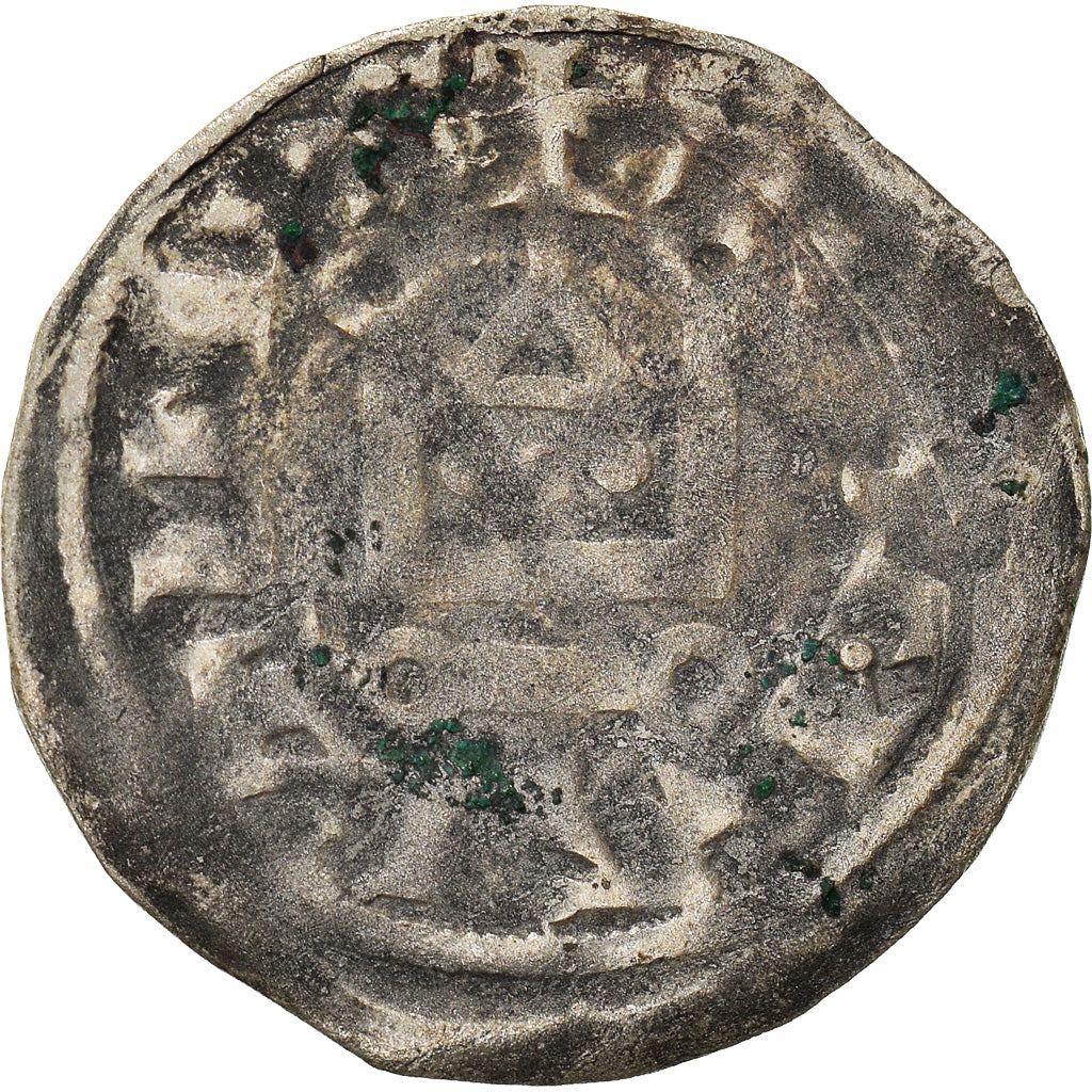 Moneda, Francia, Touraine, Denier, 1150-1200, Saint-Martin de Tours, BC+, Plata