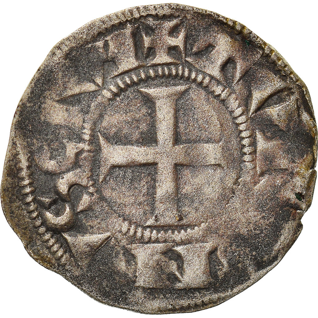 Moneda, Francia, Touraine, Denier, 1150-1200, Saint-Martin de Tours, BC+, Plata