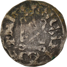 Moneta, Francia, Touraine, Denier, 1150-1200, Saint-Martin de Tours, MB+