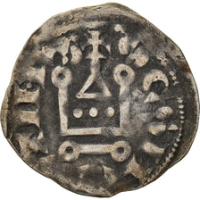 Moneta, Francia, Touraine, Denier, 1150-1200, Saint-Martin de Tours, MB+