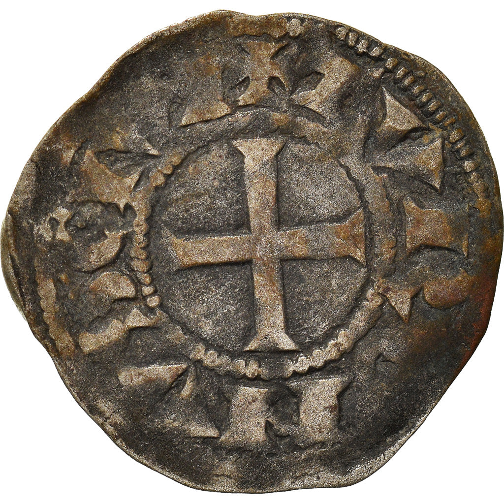 Moneta, Francia, Touraine, Denier, 1150-1200, Saint-Martin de Tours, MB+