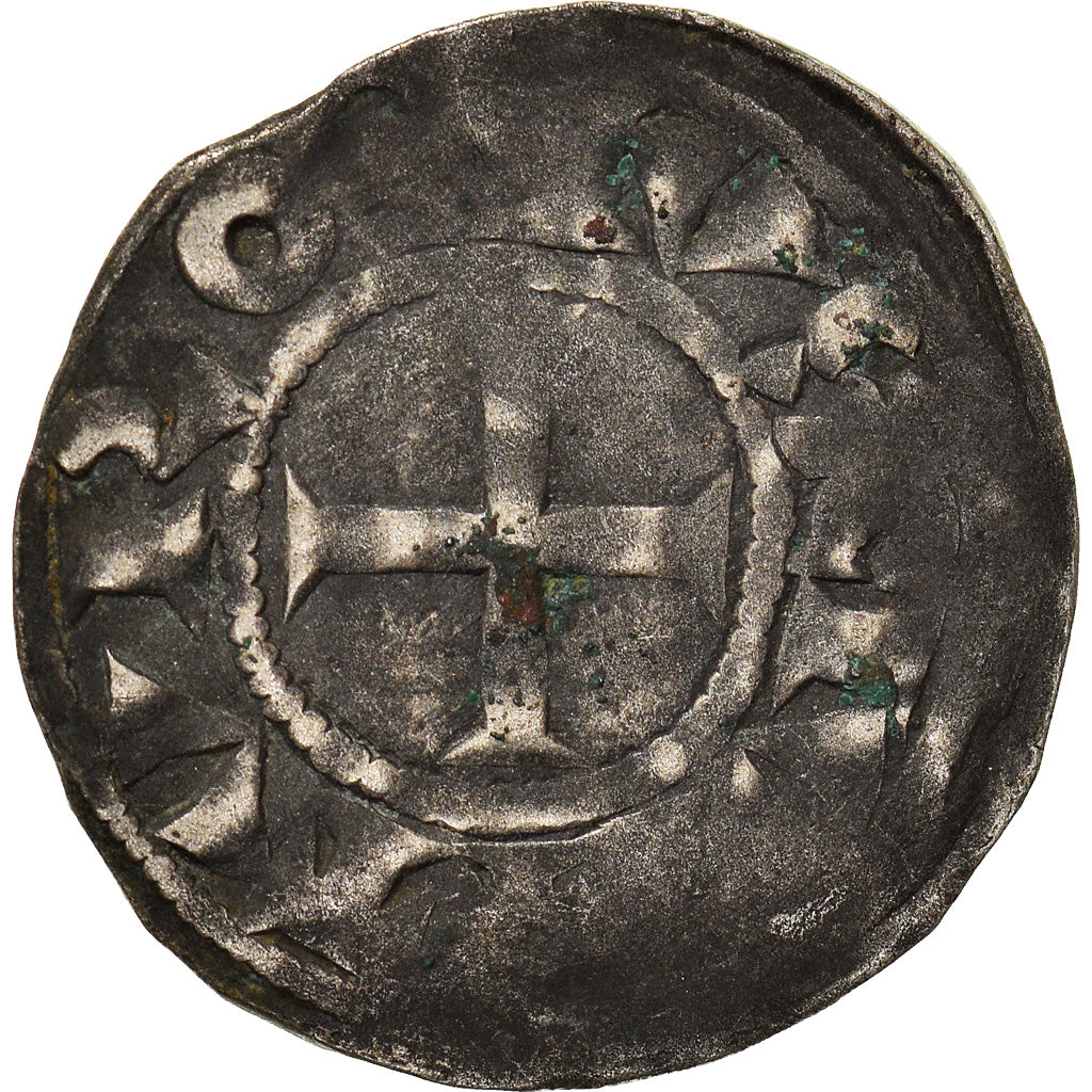 Moneda, Francia, Touraine, Denier, 1150-1200, Saint-Martin de Tours, BC+, Plata