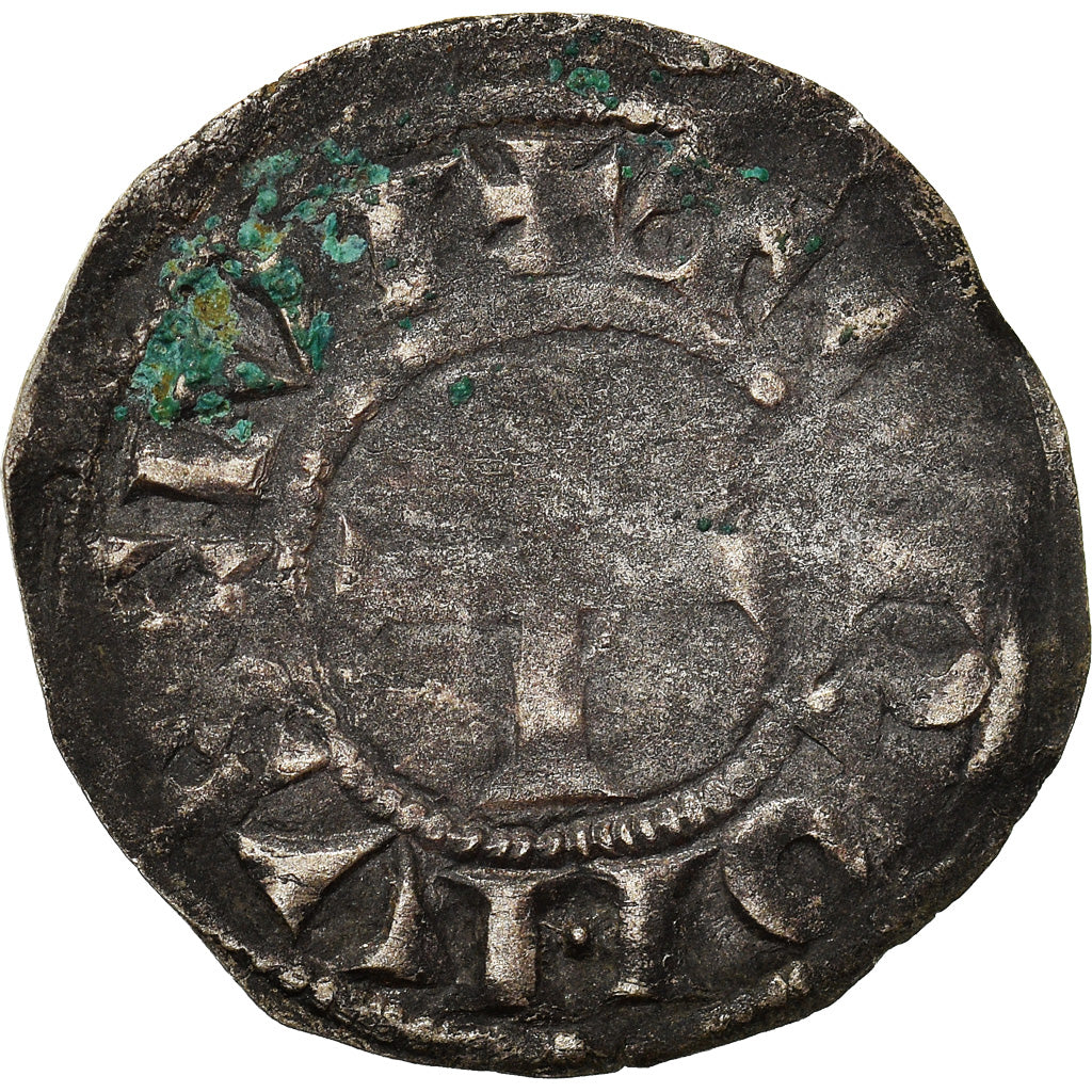 Moneda, Francia, Touraine, Denier, 1150-1200, Saint-Martin de Tours, BC+, Plata