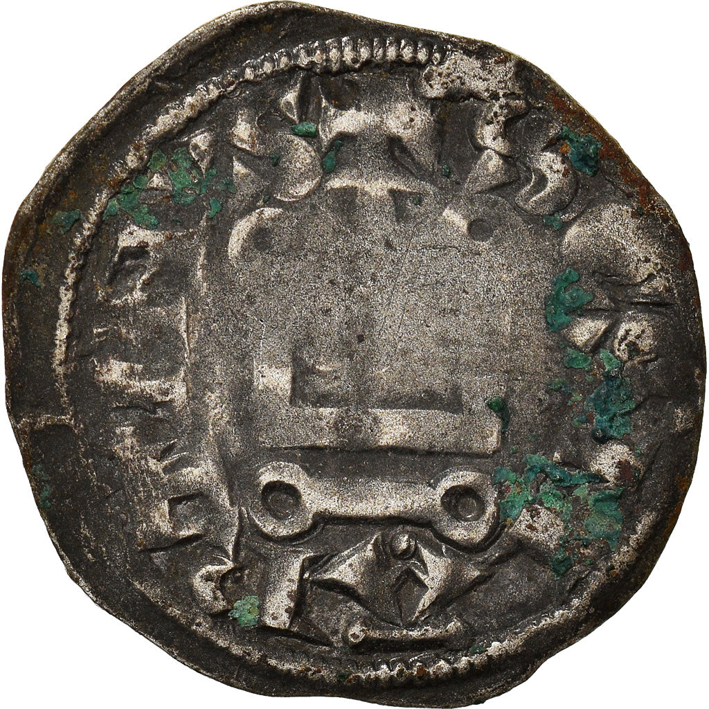 Moneda, Francia, Touraine, Denier, 1150-1200, Saint-Martin de Tours, BC+, Plata