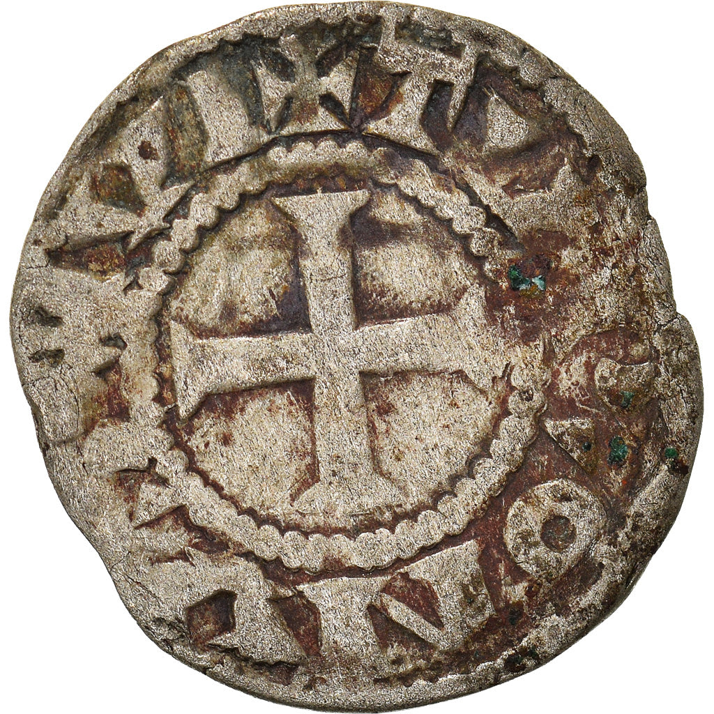 Moneda, Francia, Touraine, Denier, 1150-1200, Saint-Martin de Tours, BC, Plata