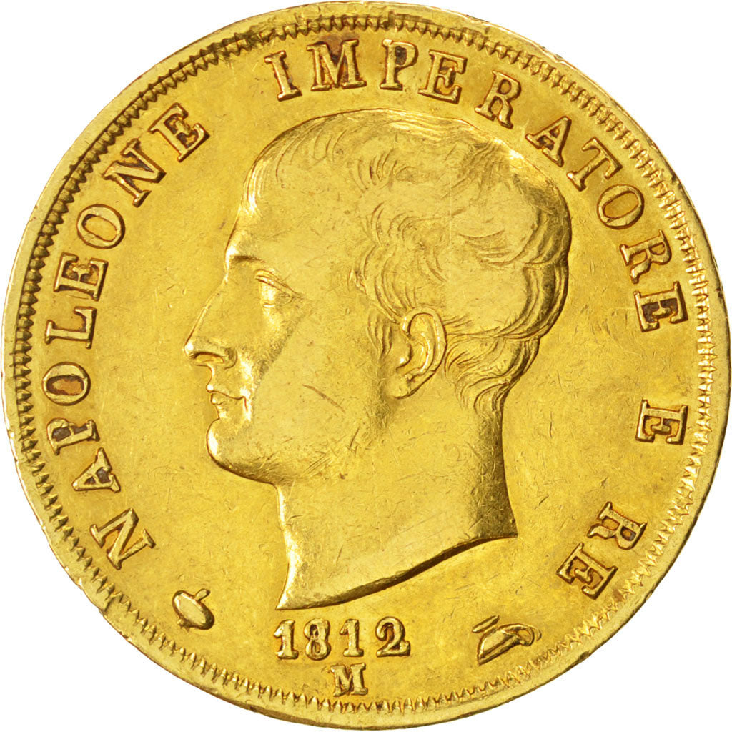 Italie, Royaume de Napoléon, 40 Lire 1812 M, KM 12