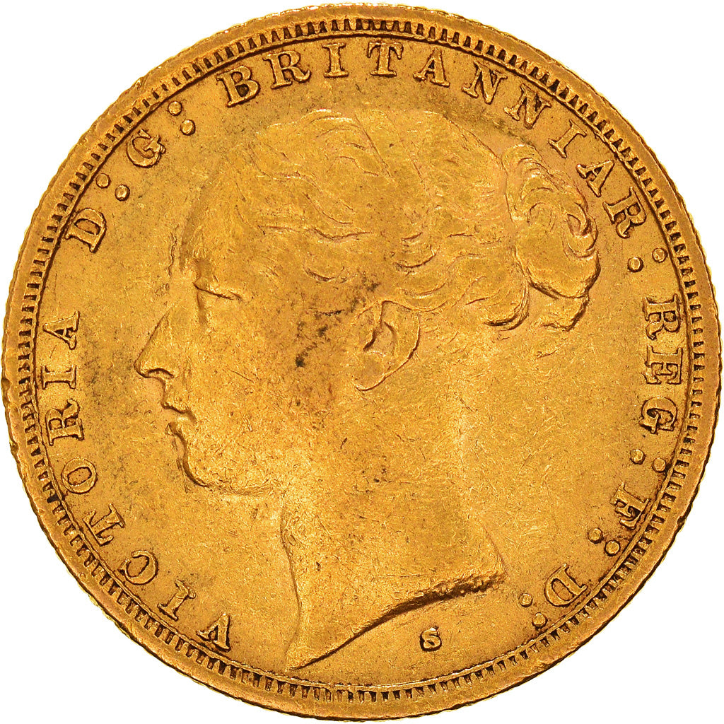 Coin, Australia, Victoria, Sovereign, 1887, Sydney, EF(40-45), Gold, KM:7