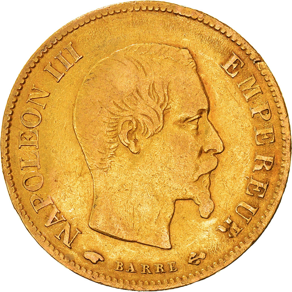 Munten, Frankrijk, Napoleon III, 10 Francs, 1859, Paris, FR+, Goud, KM:784.3