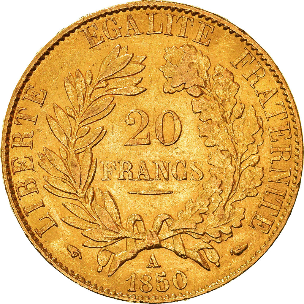 Coin, France, Cérès, 20 Francs, 1850, Paris, EF(40-45), Gold, KM:762