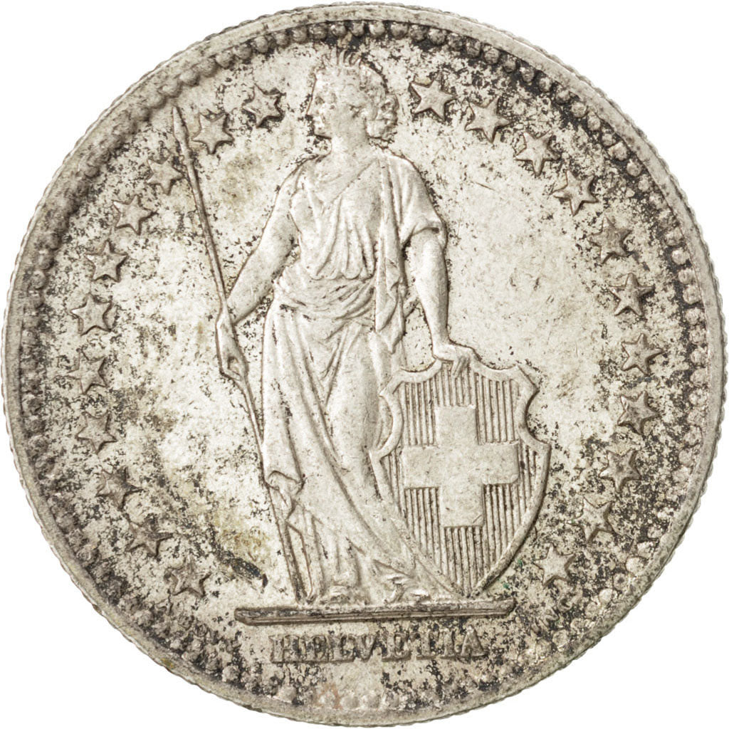 SWITZERLAND, 2 Francs, 1953, Bern, KM #21, EF(40-45), Silver, 27.4, 10.00