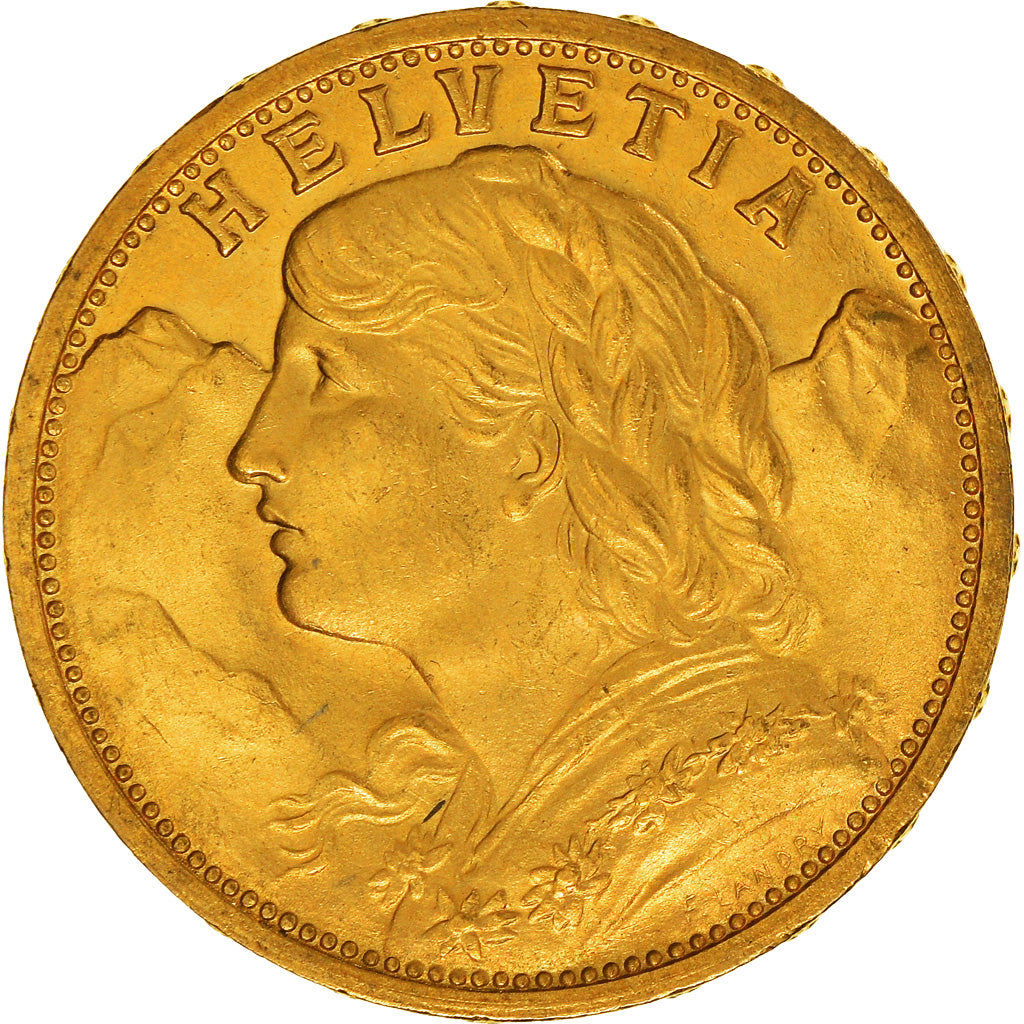 Moneda, Suiza, 20 Francs, 1912, Bern, EBC, Oro, KM:35.1