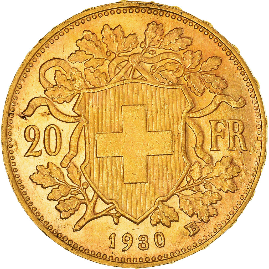 Moneda, Suiza, 20 Francs, 1930, Bern, SC, Oro, KM:35.1