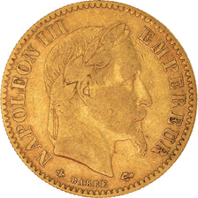 Moneta, Francia, Napoleon III, Napoléon III, 10 Francs, 1864, Paris, MB+, Oro