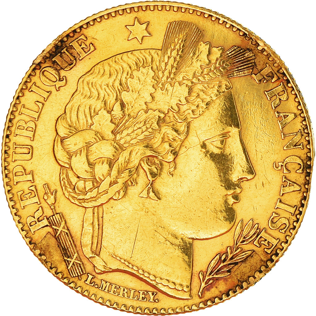 Coin, France, Cérès, 10 Francs, 1896, Paris, VF(30-35), Gold, KM:830