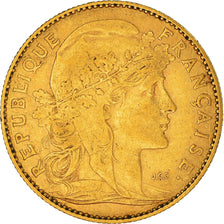 Munten, Frankrijk, Marianne, 10 Francs, 1900, Paris, ZF, Goud, KM:846