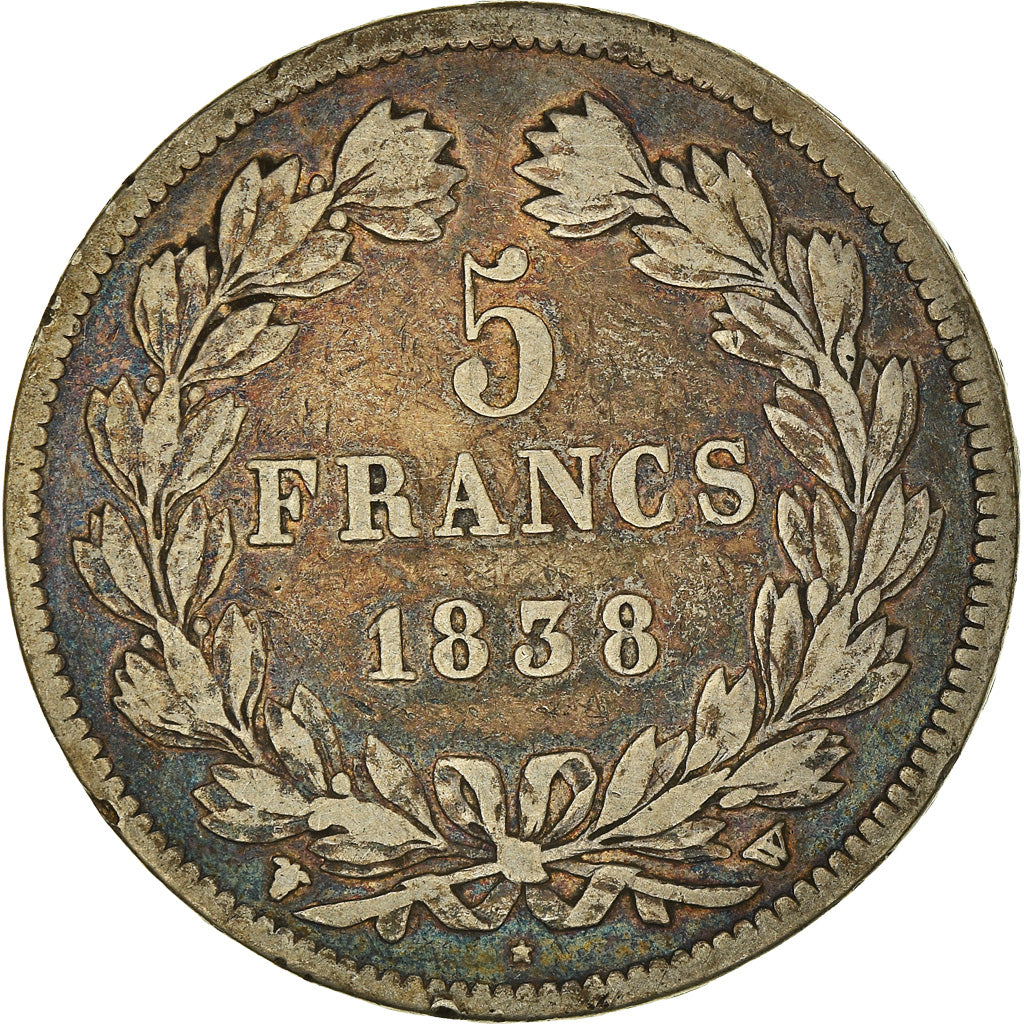 Münze, Frankreich, Louis-Philippe, 5 Francs, 1838, Lille, S, Silber, KM:749.13