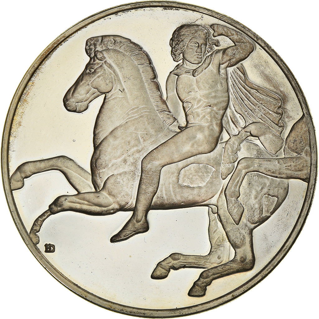 Frankreich, Medaille, French Fifth Republic, Cavalier grec, Arts & Culture, UNZ