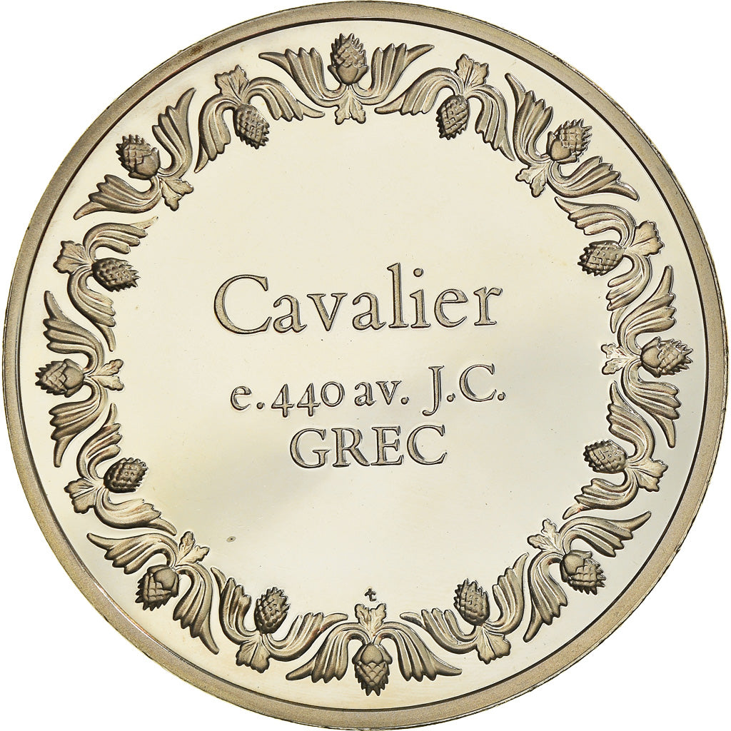 Frankreich, Medaille, French Fifth Republic, Cavalier grec, Arts & Culture, UNZ