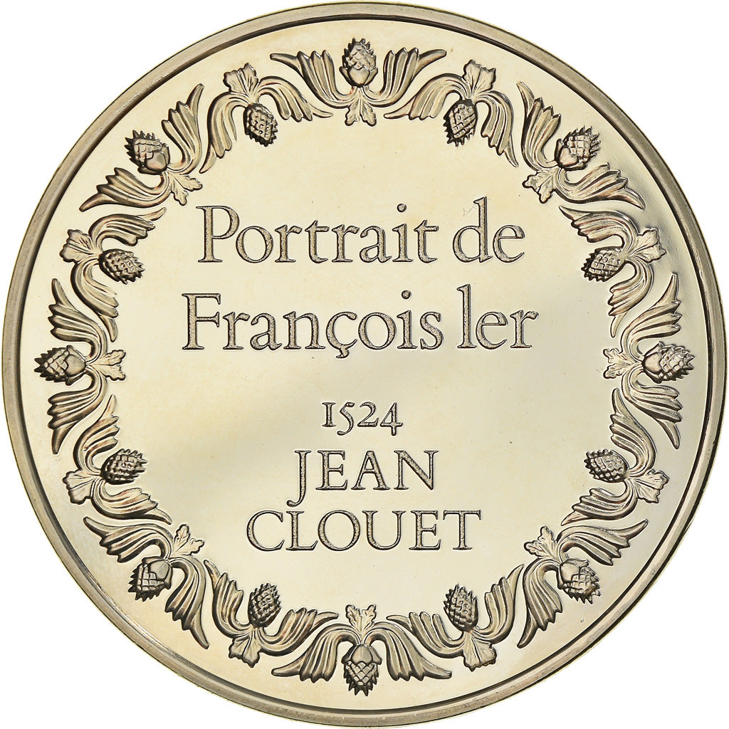 France, Medal, French Fifth Republic, Portrait de François Ier, Jean Clouet