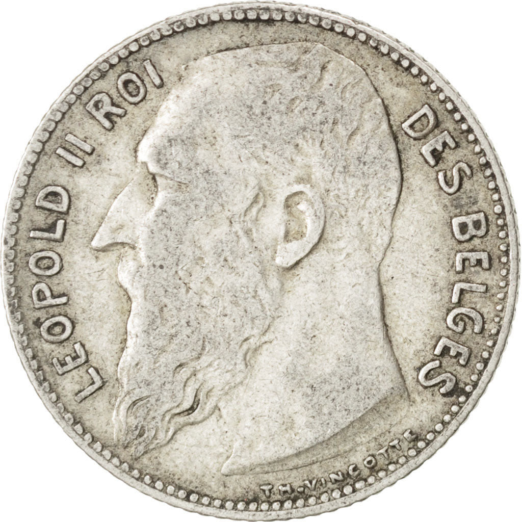 Münze, Belgien, Franc, 1909, S+, Silber, KM:56.1
