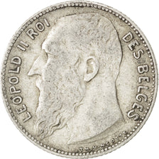 Münze, Belgien, Franc, 1909, S+, Silber, KM:56.1