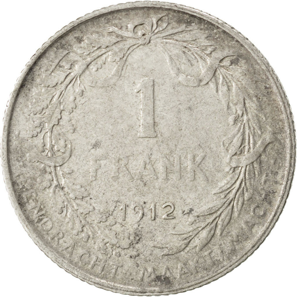 Moneta, Belgio, Franc, 1912, MB+, Argento, KM:73.1