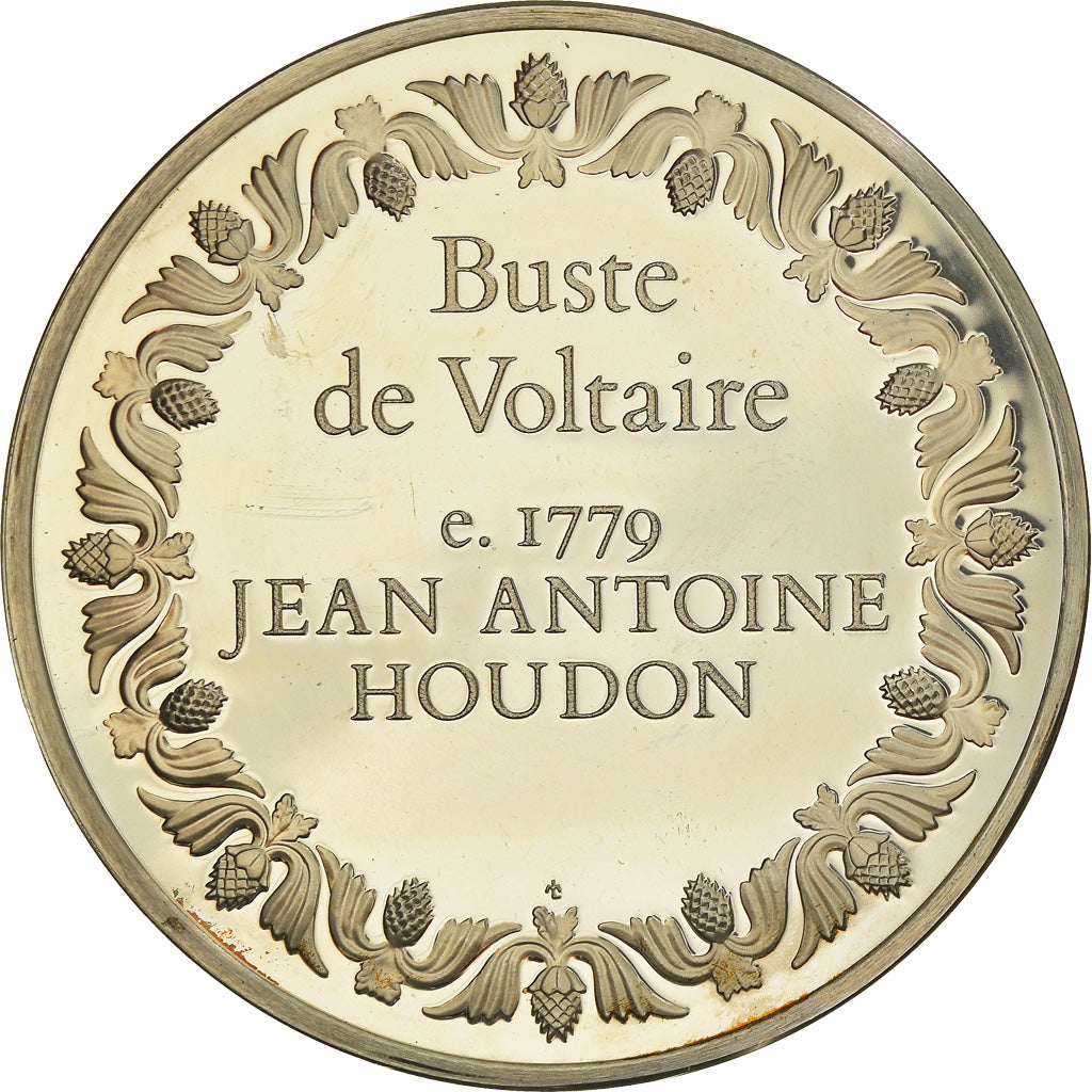 Frankrijk, Medaille, French Fifth Republic, Buste de Voltaire, Jean Antoine