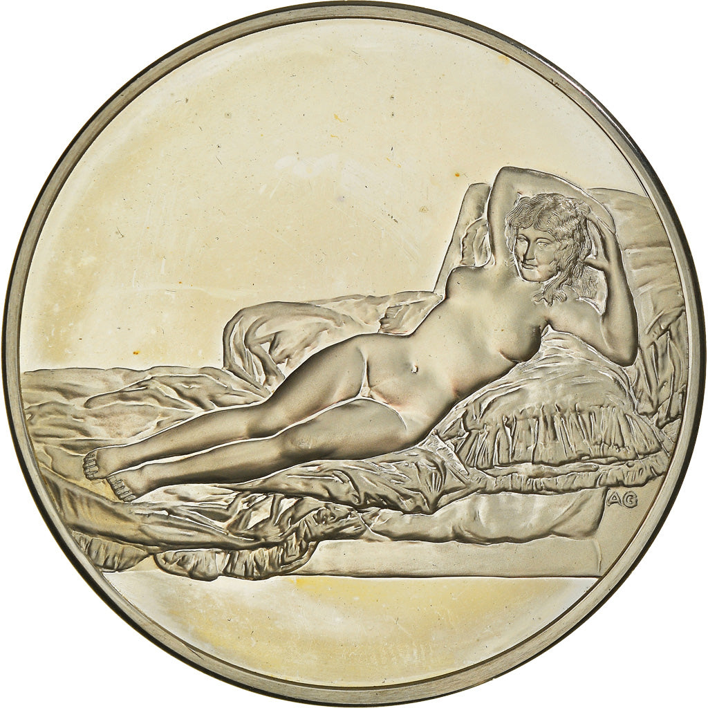 Francia, medaglia, French Fifth Republic, La Maja Nue - Goya, Arts & Culture