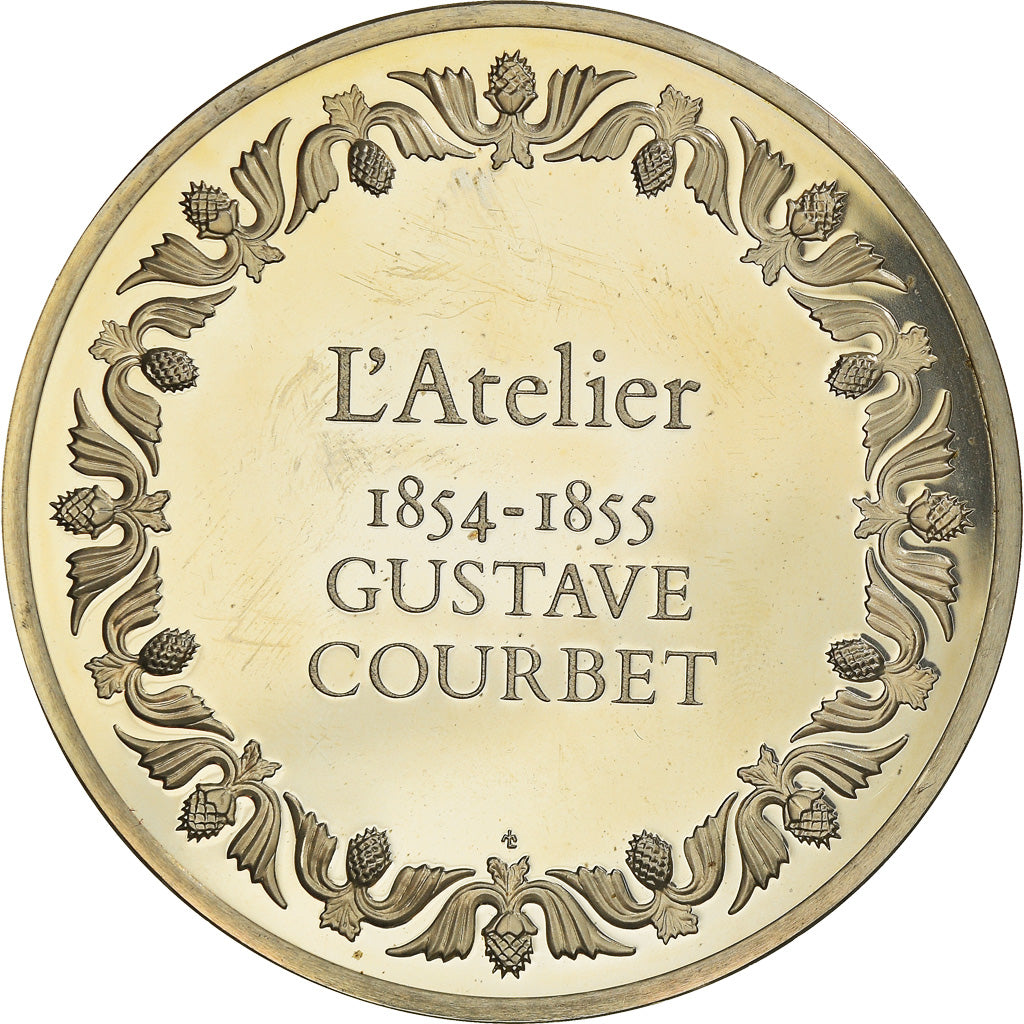 Francia, medaglia, French Fifth Republic, Peinture, L'Atelier, Gustave Courbet