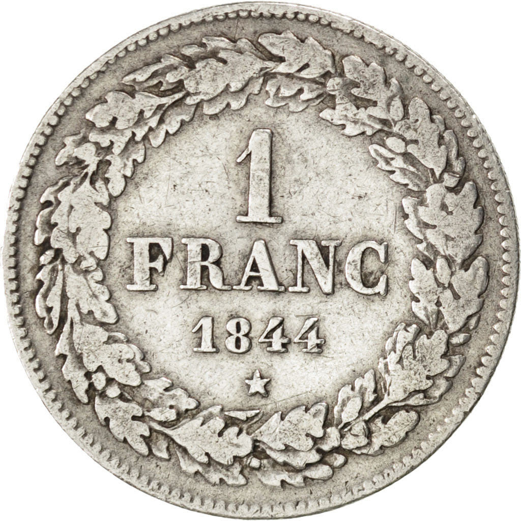 Coin, Belgium, Leopold I, Franc, 1844, VF(30-35), Silver, KM:7.1