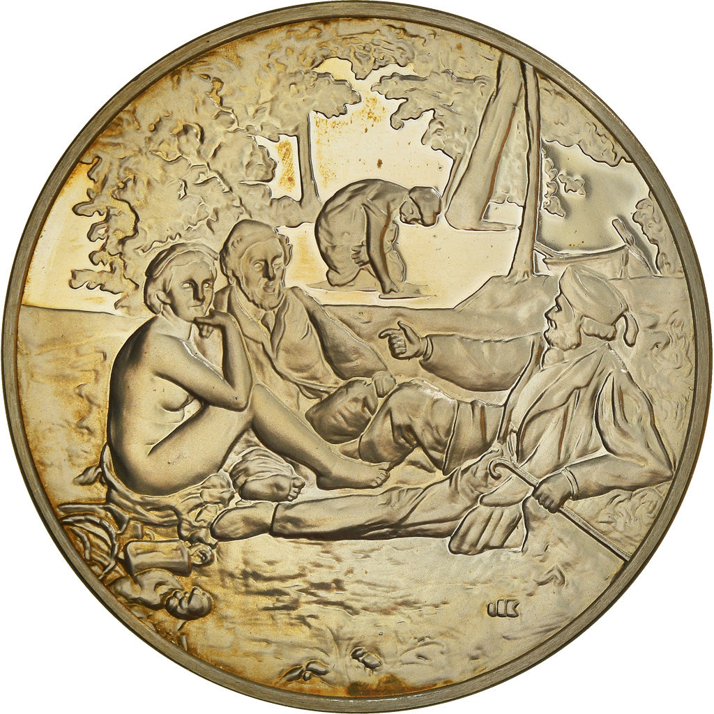 Francia, medalla, French Fifth Republic, Le Déjeuner sur l'Herbe, Edouard