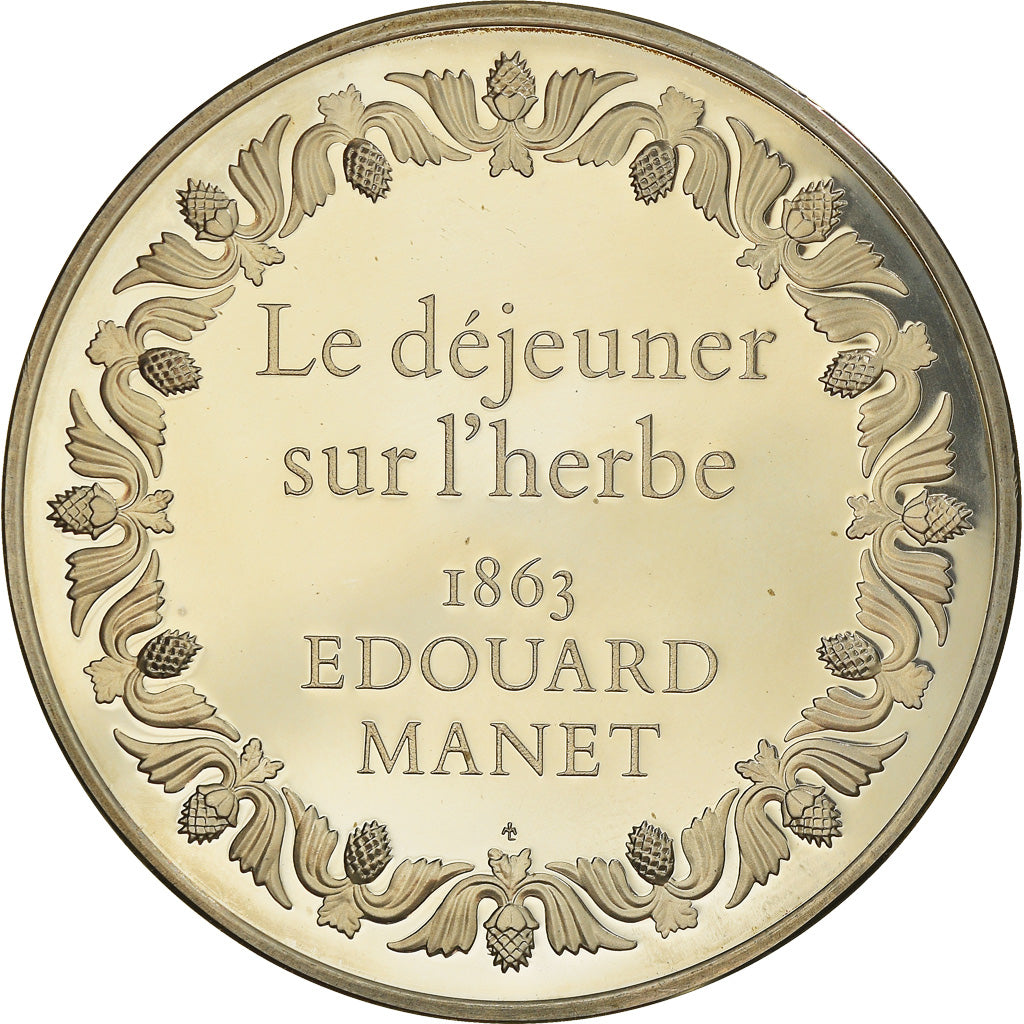 Francia, medalla, French Fifth Republic, Le Déjeuner sur l'Herbe, Edouard