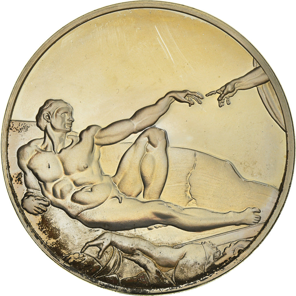 Frankreich, Medaille, French Fifth Republic, Peinture, Michel Ange, la Création