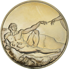 France, Médaille, French Fifth Republic, Peinture, Michel Ange, la Création