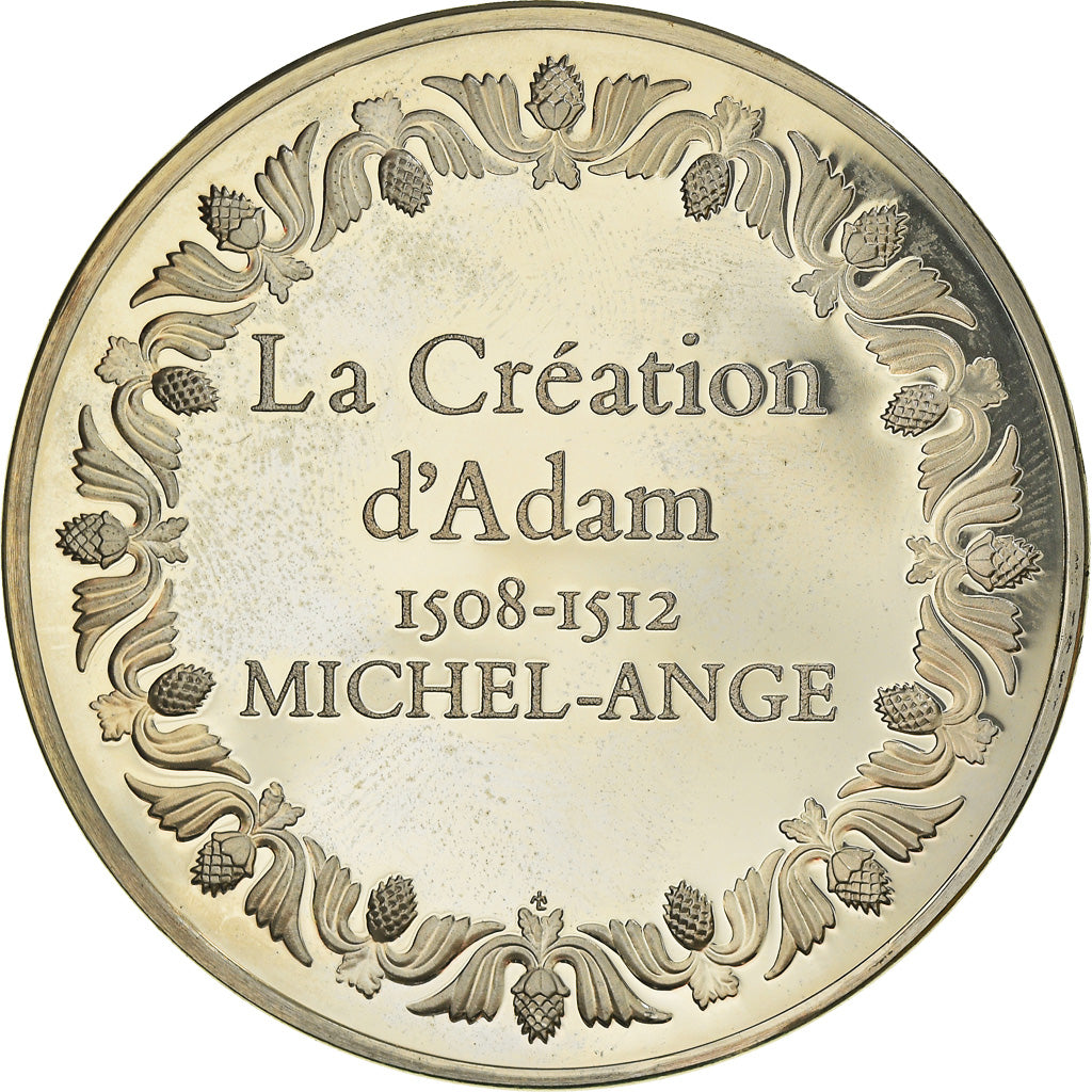 Frankreich, Medaille, French Fifth Republic, Peinture, Michel Ange, la Création