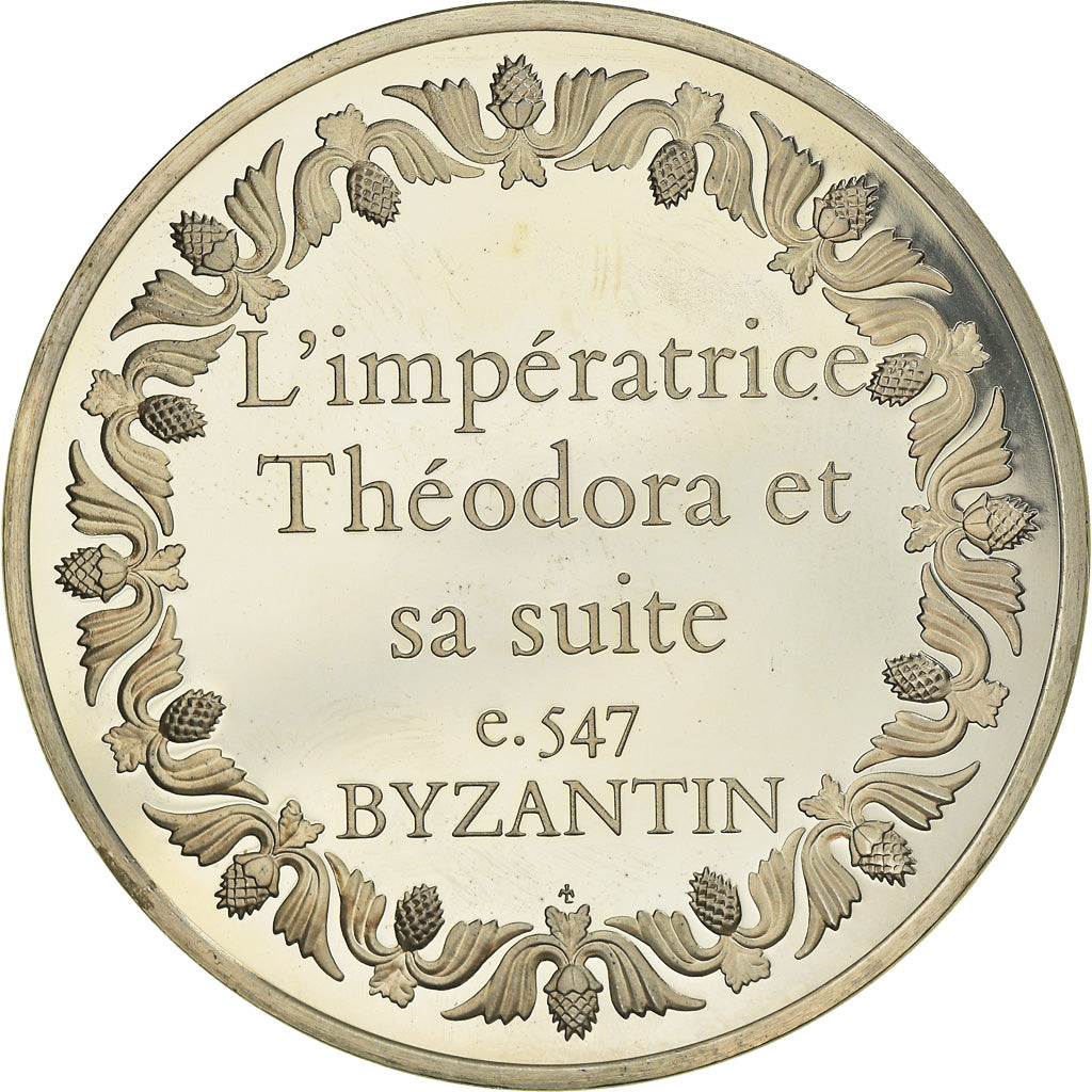Francia, medalla, French Fifth Republic, L'Impératrice Théodora et sa Suite