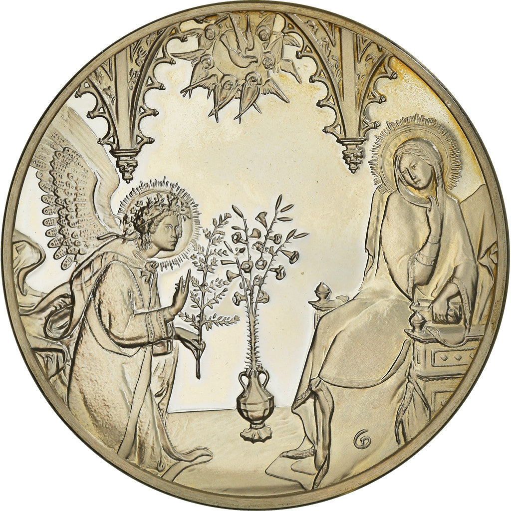 France, Médaille, French Fifth Republic, Peinture, L'Annonciation, Simone