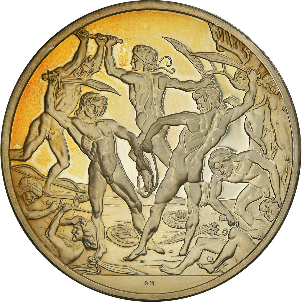 Francia, medalla, French Fifth Republic, Bataille de nus, Pollaiolo, Arts &