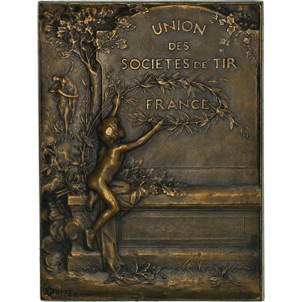 França, Medal, Union des Sociétés de Tir de France, Dupré, AU(50-53), Bronze