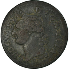 Monnaie, France, Louis XVI, Sol à l'Ecu, 1789, Bordeaux, TB, Cuivre